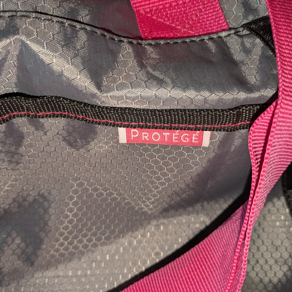Protege Gray and Pink Duffel Bag - Picture 3 of 9